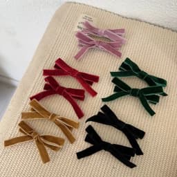 2pc Kroean Colorful Velvet Bow Hairpin Hairgrip Hair Clips for Girls Women Kids Childs Vintage Crab for Gift Hair Accessories