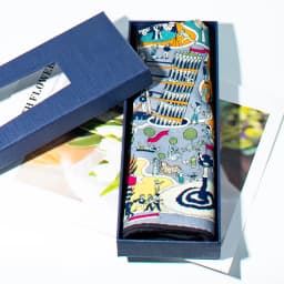 Women's 65cm Square Scarf 30% Silk 70% Wool Blend Whimsical Fantasy Print Soft Warm Breathable Luxury Fashion Accessory