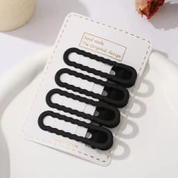 4Pcs Black Frosted Hair Clip Fashionable Trendy Hair Clips Hair Accessories Temperament Women Accessories Versatile Hair Clip
