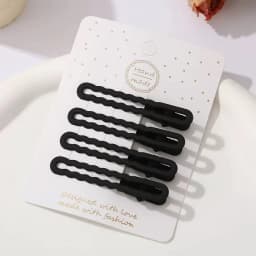 4Pcs Black Frosted Hair Clip Fashionable Trendy Hair Clips Hair Accessories Temperament Women Accessories Versatile Hair Clip