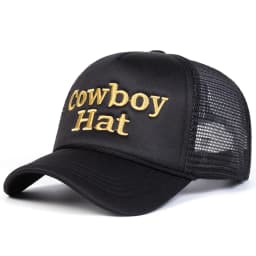Unisex Cowboy Hat Letter Embroidery Baseball Net Caps Spring Summer Outdoor Sunscreen Hat Adjustable Casual Trucker Hats
