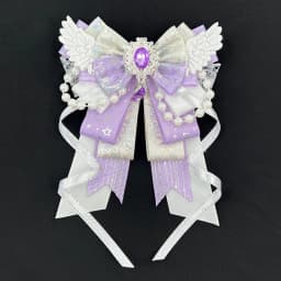 1Pc Cute Bowknot Brooch Pin, 6 Colors, Gemstone Heavy Craft Ribbon Bead Chain Color-Block Handmade DIY Finished Product, Anime Lolita Cosplay, Comic Con, Anime Decoration, Bag and Backpack Decoration Bowknot Pin