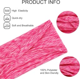 1pc Unisex Non Slip Sweatbands Widened Elastic Yoga Running Moisture Wicking Head Band Colorful High-elastic Headscarf Headband
