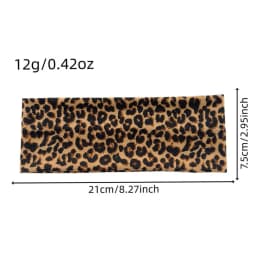 New High Elasticity Leopard Print Headband Wide-brimmed Sweat Absorbing Sports Headband Breathable Yoga Headband Sports