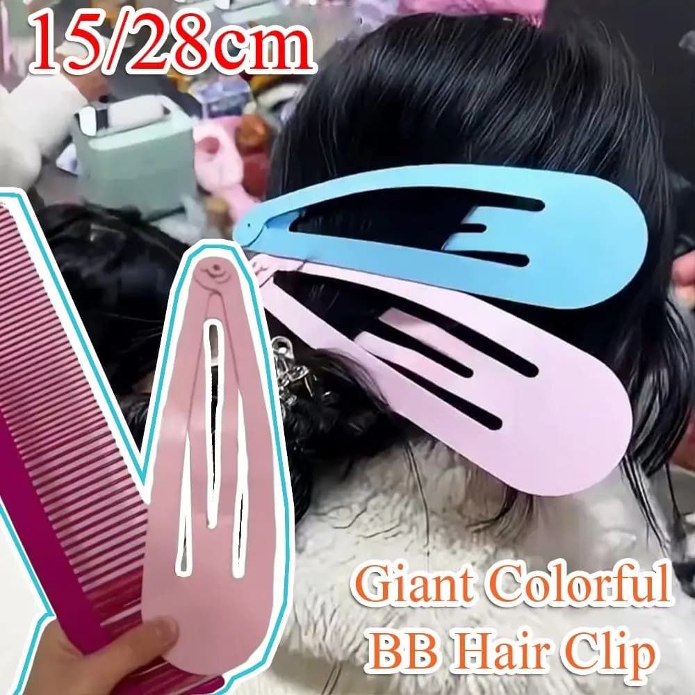 Funny 15/28cm Giant Hair Clip Colorful Giant Giant Barrette BB Hair Clips Stage Props and Performances