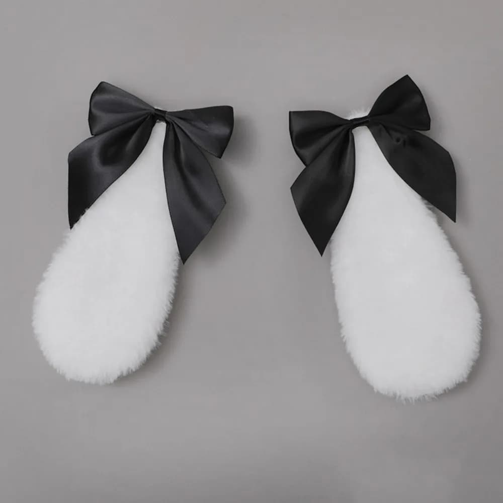 Adorable Plush Bunny Ears Hairpin Soft Cute Design Rabbit Hairclips Droopy Rabbit Lolita Hairclips Costume Parties Accessory