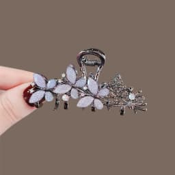 Fairy Rhinestone Butterfly Hair Clip High-end Women's Back of Head Half-tied Hair Grip Medium Size Korean Style Hair Accessories