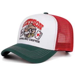 2025 Personalized New Breathable Mesh Hat STETSON Wolf Head Poker Truck Hat Outdoor Sports Sunshade Hat Street HipHop Hat Unisex