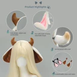 Kawaii Plush Lolita Headband Fluffy Goat Horn Photo Prop Girls Hairband Cute Party Headwear Costume Cosplay