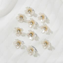 10pcs Sweet Hair Accessories Flower Clips with Braided Pigtails for Hairstyle Decoration
