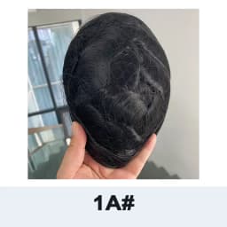 Full Lace Men's Wig Natural Human Hair Toupee Wig Man French Lace Male Hair Prosthesis Bleach Knots Wigs Hair System For Man