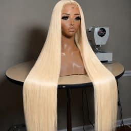 613 Blonde Wig 40 Inch Bone Straight Human Hair Wigs 13x6 HD Lace Frontal Wig Brazilian 210 Density Pre Plucked Colored Human Hair Lace Front Long Wigs