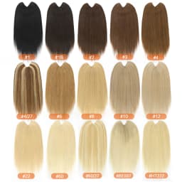 V Shape Clip In Human Hair Extensions Invisible Brown Blonde Highlight Toppers For Women Straight Brazilian Remy Hair 16Inch