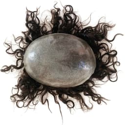 Thin Skin Base Men Toupee Always Wave Hair Human Remy Hair Curly Texture