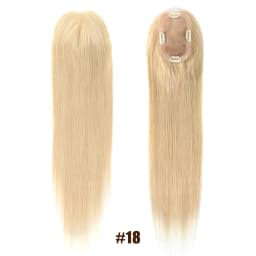 Honey Blonde Human Hair Toppers for Women 16Inch Straight Clip In Remy Hair Extensions Mono Base Topper Hairpiece for Thin Hair