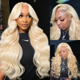 613 Lace Frontal Blonde Wigs Pre Plucked With Baby Hair 38inch HD Transparent Lace Front Human Hair Body Wave Wigs 38inch Colored Blonde 13x6 Lace Frontal Wigs For Woman BB Face Indian Long Wavy Wigs 250% denisty Can Be Dye