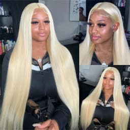 613 Blonde Straight 13x6 HD Lace Front Wig Human Hair Brazilian Transparent 13x4 Lace Frontal Wigs Pre Plucked For Black Women