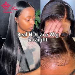 Invisible HD Lace Wigs Virgin Human Raw Hair Wig Malaysian Straight 13x6 13x4 Lace Frontal Pre Plucked Baby Hair Small Knots