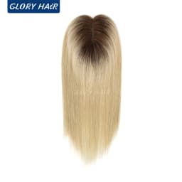 TP79 Lightweight Brazilian Human Hair Women Toppers 12" Size 4.5x5 Inch 110% Density Durable Hairpiece With 3 Clips For Women