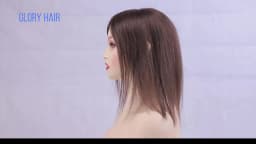 TP79 Lightweight Brazilian Human Hair Women Toppers 12" Size 4.5x5 Inch 110% Density Durable Hairpiece With 3 Clips For Women
