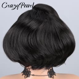 4X4 Closure BOB Wig Straight Human Hair Short Bob Natural Black Brazilian Remy Hair Pre Plucked Bleached Knots Ready to Wear