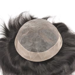 8x10" Breathable Fine Mono With NPU Toupee For Men Human Hair Piece Natural Black Male Wig Toupee Men's Replacement Systems