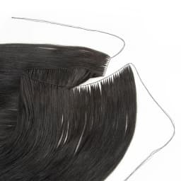 Feather Hair Bundles Extensions Natural Fish Line Human Hair Non-Remy Invisible Micro Rings Hair Extension Weft 100 Strands