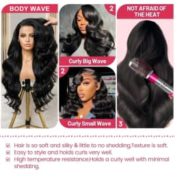 Rosa Beauty 13x6 HD Transparent Frontal Lace Front Wigs Brazilian 30 Inch Body Wave Human Hair Raw Cheap Wigs Clearance Wig