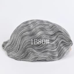 1B20 1B80 Grey Silver Hair Toupee for Men Mono Base with PU Human Hair Pieces Replacement System Lace Front Natural Hairline