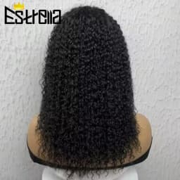 Deep Curly Transparent Lace Front Human Hair Wigs For Women Human Hair Natural Black Brazilian Cury Human Hair Wigs Pre Plucked