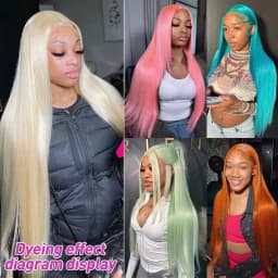613 13x6 Hd Lace Frontal Wig Human Hair 200% Density Blonde Wig Straight Lace Front Human Hair Wig Pre Plucked 13x4 Lace Front Wigs For Women 38 40 42 inch