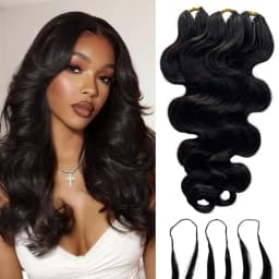 Body Wave Crochet Human Hair 12A Pre-Separated Knotless Crochet Virgin Feather Hair Extensions Human Afro Hair For Women