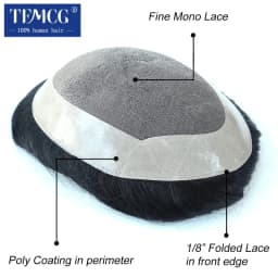 Men's Capillary Prothesis Mono Toupee Men Wig Natural Human Hair Wigs for Men Durable Male Hair Prosthesis Capillary Male Wig