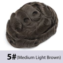 Australia Toupee With Clips Male Hair Prosthesis French Lace & Pu Base Clip-On Men's Wigs Replacement Natural Human Hair Systems