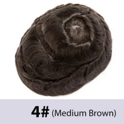 Australia Toupee With Clips Male Hair Prosthesis French Lace & Pu Base Clip-On Men's Wigs Replacement Natural Human Hair Systems