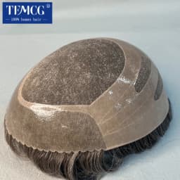 Bond-Mono & Pu Front And NPU Back More Durable Male Hair Prosthesis Natural Human Hair Toupee Men Wig Exhuast System Male Wig