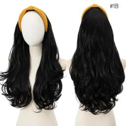 Synthetic Headband wigs Long Curly Wavy Hair Extensions Ombre Brown Black Blonde Half Wig For Women Daily Cosplay