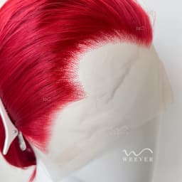 Widow‘s Peak Vivid Red Short Lace Front Wig for Man Synthetic Lace Wigs 8inch High Quality Natura Looking for Daily Cosplay