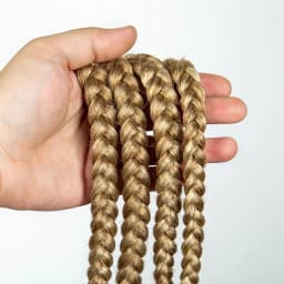 27/613 Color 36 Inches Synthetic Cornrow Braided Wigs for Black Women with Baby Hair Lace Frontal Box Braids Wig Daily Use