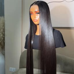 250 Density 30 40 Inch 5x5 Bone Straight Lace Frontal Wigs 13X4 13X6 Hd Transparent Lace Frontal Human Hair Wigs For Woman Human Hair Easy-Go Glueless