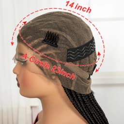 Cornrow Braided Wigs 36in Synthetic Full Lace Braiding Hair Wigs Knotless Lace Frontal Braids Wig with Baby Hair for Black Women
