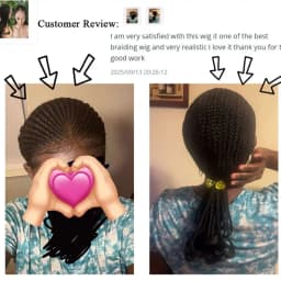 Synthetic Short Cornrows Braided Wig Protective Full Lace Wig with Baby Hair 18 inch Knotless Stitch Braided Wigs With Wavy End