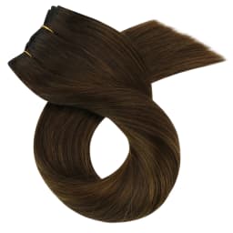 Moresoo Human Hair Bundles Ombre Sew in Extensions Remy Brazilian Hair Natural Straight 100G Hair for Women 100% Real Human Hair