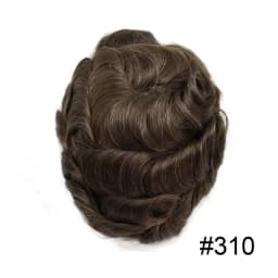 Promotion Australia-Double Layers Male Hair Prosthesis Human Hair Toupee Men's Wig Lace PU Base Breathable System Wigs For Men