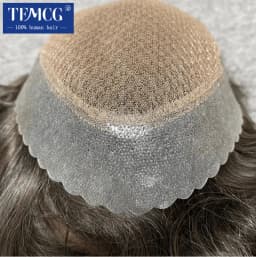 Promotion Australia-Double Layers Male Hair Prosthesis Human Hair Toupee Men's Wig Lace PU Base Breathable System Wigs For Men