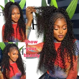 Deep Wave Knotless Pre-Separated Crochet Hair Extensions Human Hair Kinky Curly Crochet Feather Human Hair Extensions 100g/Pack
