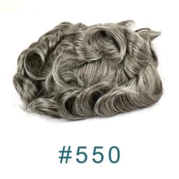 Natural Hairline 80%Density Super Thin 0.02mm Skin Invisible Grey 1B65 1B80 Men Toupee Real Human Hair Capillary Prosthes System