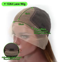 Highlight Ombre Bob Wig Human Hair 13x4 Transparent Lace Frontal Wigs for Women 250% Density 100% Brazilian Virgin Curly Bob Human Hair Wig Glueless Pre Plucked #4/27 Highlight Ombre 16Inch Short Square Cut Wig Natural Human Afro Wig Female on Sale CEXXY