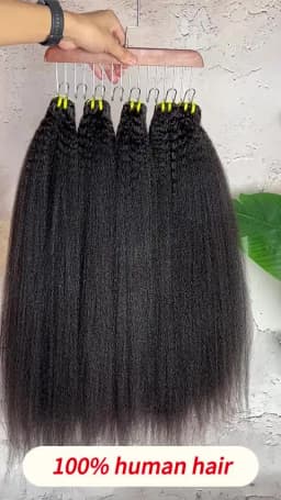 100% Human Hair Double Drawn Kinky Straight Bundles Vietnamese Hair Extensions Yaki Straight Raw Virgin Weave Bundles Human Hair