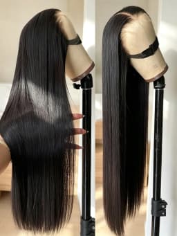 34 36 38 Inch 260 Density Bone Straight 13x4 Lace Frontal Wig Human Hair Wig 13x6 Hd Transparent Lace Frontal Wig For Women Ready To Wear